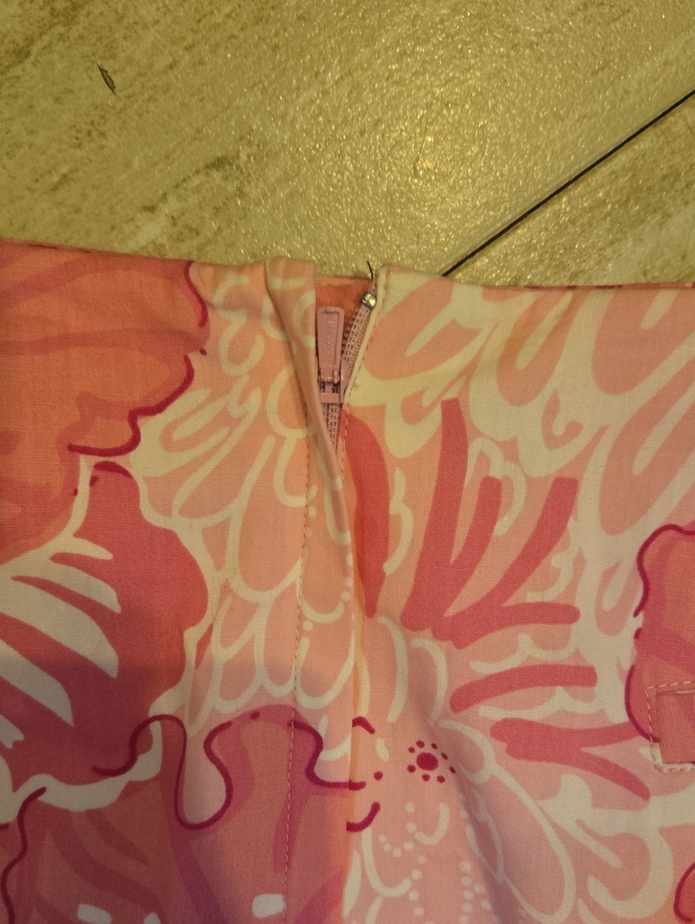 Lilly Pulitzer Vintage Pink Floral Design Print Skirt - Picture 7 of 7